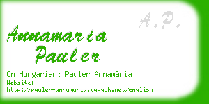 annamaria pauler business card