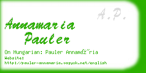 annamaria pauler business card